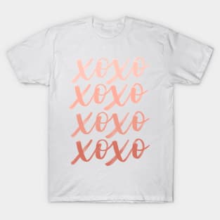 XOXO Pink and Red Gradient T-Shirt